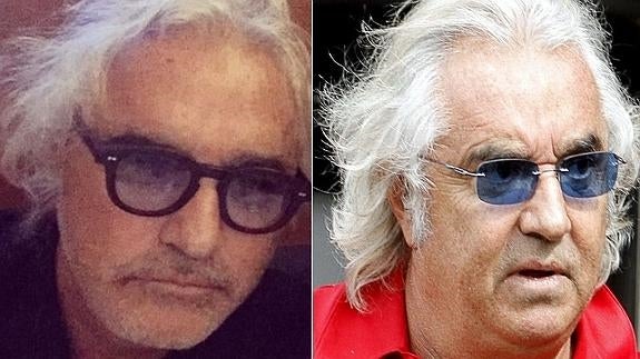 A la izquierda, la reciente imagen que Flavio Briatore  en su Instagram. 