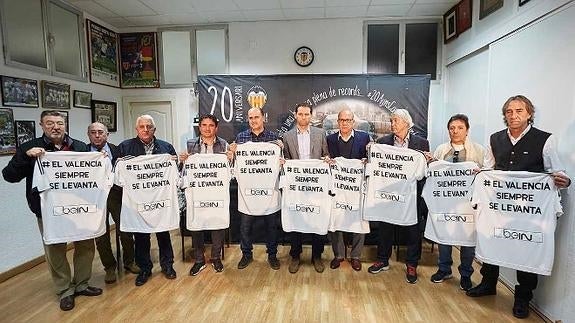 Sánchez, Giner, Fernando, Sol, Adorno, Arias, Valdez y Guillot, durante el acto.