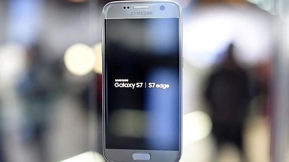 El nuevo Galaxy S7 en el Mobile World Congress de Barcelona.