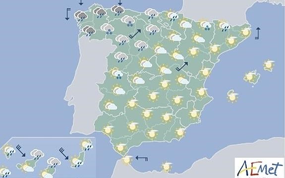 Previsión del tiempo para hoy, 30 de marzo de 2016