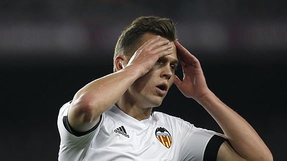 Cheryshev, en el partido de ida de Copa contra el Barcelona. 