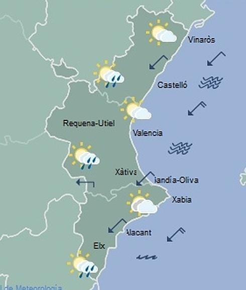 Previsión del tiempo para hoy, martes 19 de abril: La Comunitat amanece con nubes bajas y nieblas y probabilidad de lluvias débiles