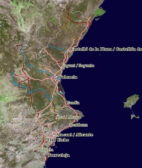 El nuevo Mapa Comarcal de la Comunitat muestra la denominación oficial y en valenciano de un millar de topónimos