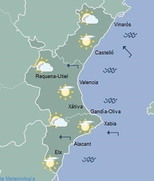 Previsión del tiempo para hoy y mañana: Chubascos aislados en zonas de montaña del interior