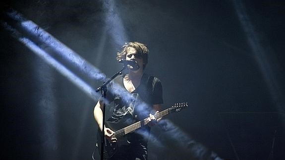 Matt Bellamy, cantante de Muse, en un concierto en Sao Paulo.