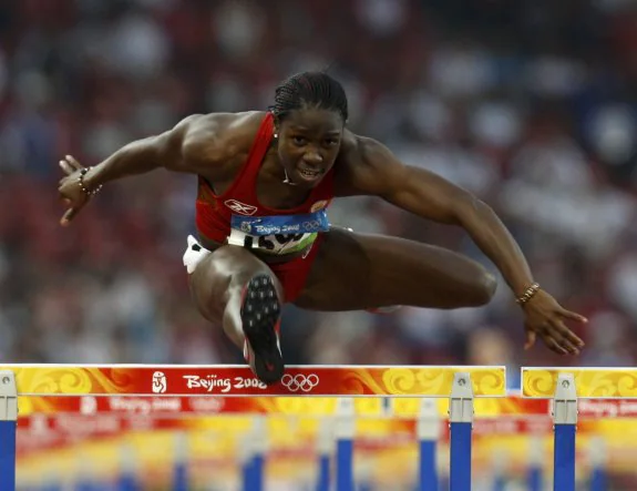 Josephine Onyia, durante los Juegos de Pekín, donde dio positivo. :: REUTERS/Gary Hershorn