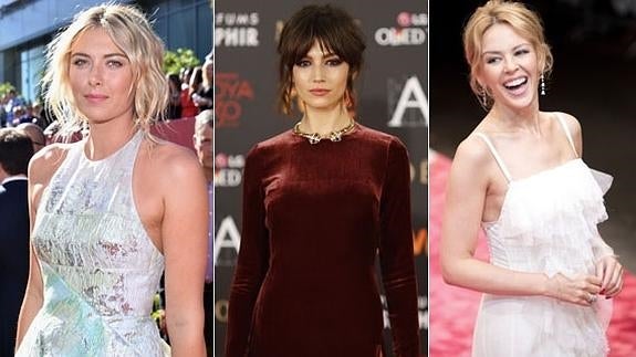 Maria Sharapova, Úrsula Corberó y Kylie Minogue. 