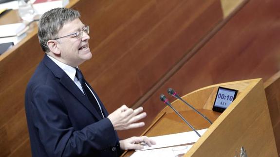 Puig, durante la sesión de control en Les Corts. 