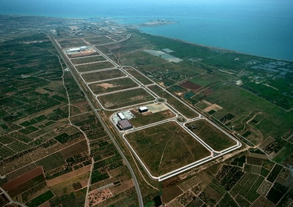 Vista aérea del parque empresarial Parc Sagunt, con una superficie de más de tres millones de metros cuadrados. :: lp