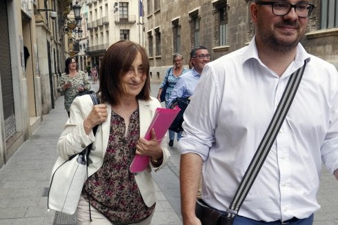 Dolores Salas, al salir de una reunión en vicepresidencia. :: Irene Marsilla