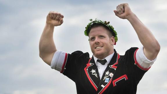 Matthias Sempach, el 'Rey de los luchadores de los Alpes'.