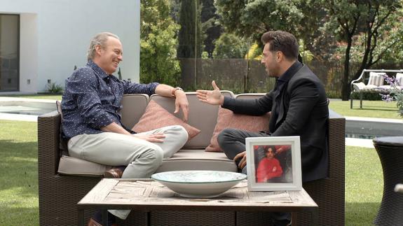 Bertín Osborne y David Bustamante durante la entrevista.