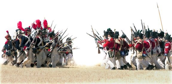 Arapiles. Recreación de la batalla de 1812 cerca de la ciudad de Salamanca.