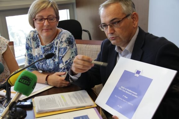 María José Salvador y Josep Vicent Boira, ayer. :: lp