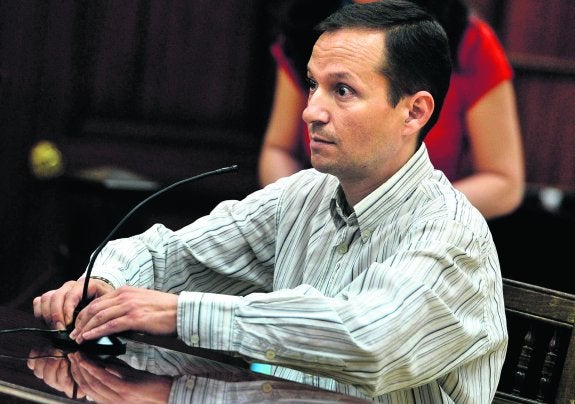 José Bretón, durante la vista oral por el doble asesinato de sus hijos en la Audiencia de Córdoba en julio de 2013.  