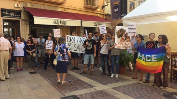 Varias de las personas que han participado en la protesta.