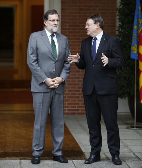 Mariano Rajoy y Ximo Puig, antes de una reunión.