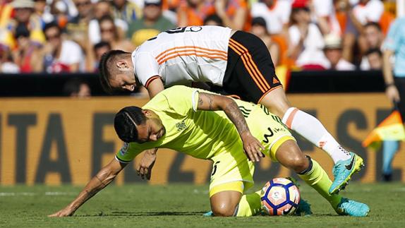 Álvaro Medrán, en el partido de LIga contra el Betis.