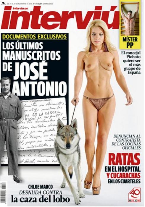 Chloe Marco, la mujer lobo, posa desnuda para 'Interviú'