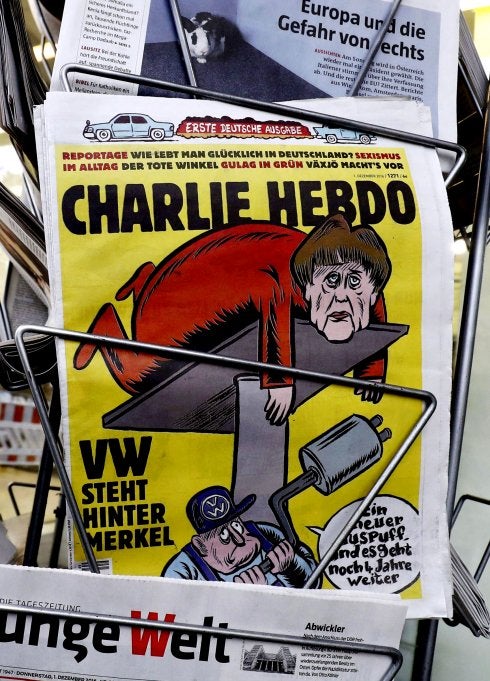 Portada de la versión alemana de Charlie Hebdo. :: C. CHARISIUS / Efe