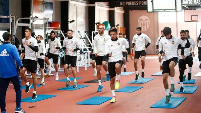 Layhoon y Pastorello, en el entrenamiento del Valencia