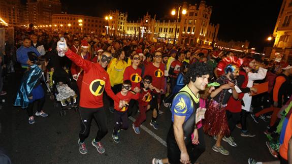 Participantes en la San Silvestre del año pasado.
