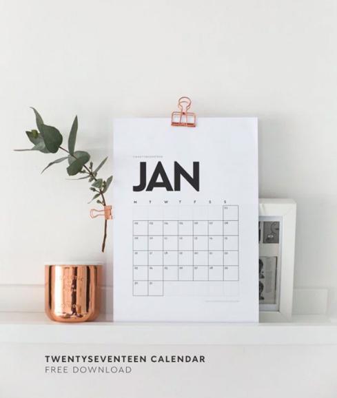 Calendario minimalista