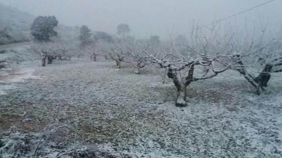 Nieve en La Vall de Gallinera