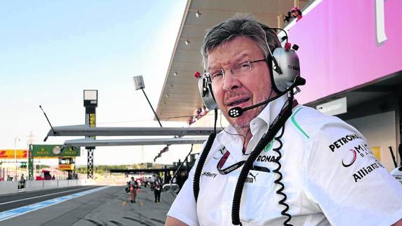 Ross Brawn, en su etapa como director del equipo Mercedes de F1.