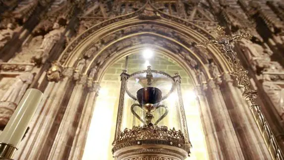 El Santo Grial en la Catedral de Valencia.