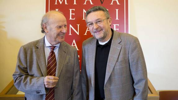 Ramón Ferrer y Josep Palomero, en la pasada Junta de Gobierno. 