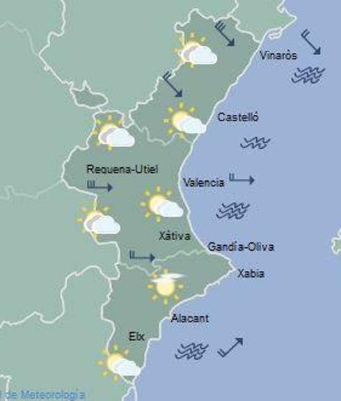 El tiempo en Valencia, Alicante y Castellón: Caída de las temperaturas entre 4º y 6º