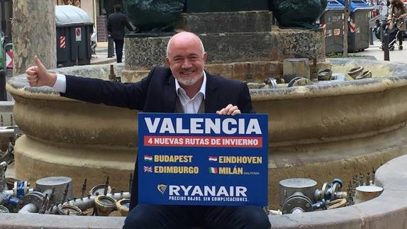 Ryanair amplía sus rutas de invierno de Valencia a Budapest, Edimburgo, Eindhoven y Milán