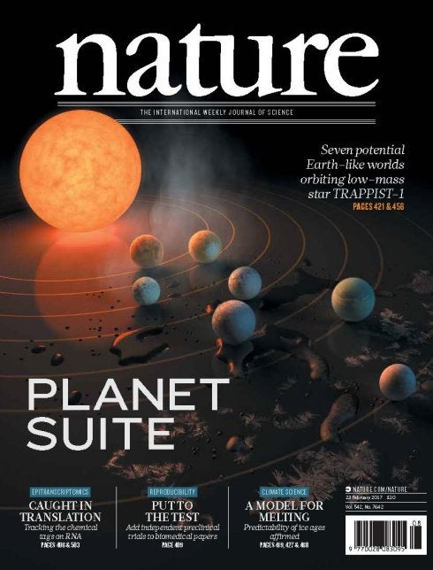 La revista científica 'Nature' dedica esta semana su portada al hallazgo. :: NATURE