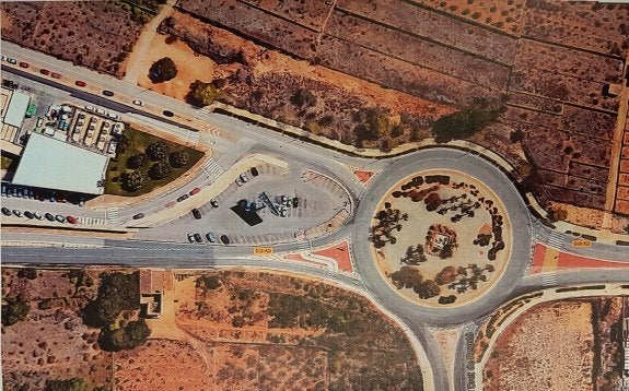 Vista aérea de la zona donde se ubica el terreno de la Diputación. :: lp