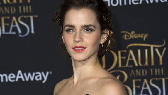 La actriz Emma Watson durante la premiere de 'La bella y la bestia' en Hollywood.
