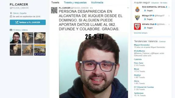 Buscan a un desaparecido en Alcàntera de Xúquer desde el domingo 26 de marzo