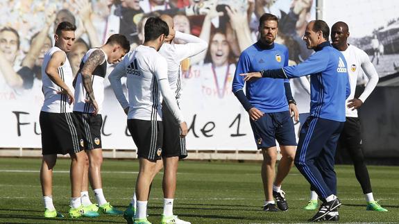 Voro entrenando a la plantilla ayer. 