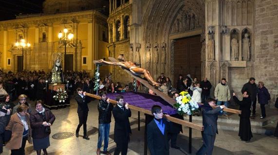 Vía Crucis en la ciudad de Valencia, en 2016.