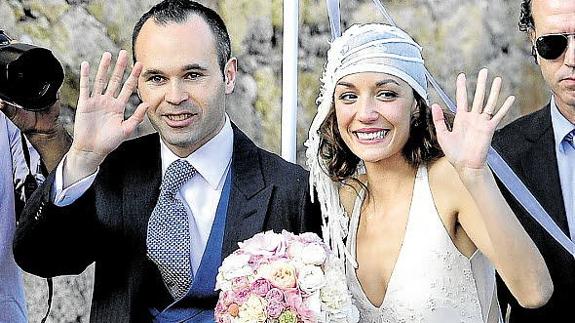 Andres Iniesta y Anna Ortiz, el día de su boda.