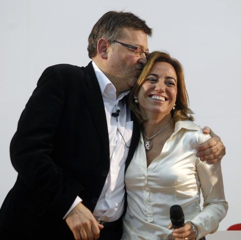 Carme Chacon en la sede de la UGT, cuando fue candidata a la secretaria general del PSOE en 2012. 