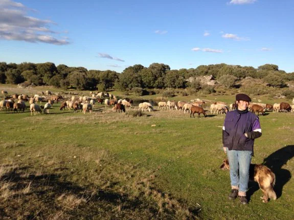 Almudena Rodríguez cuida de 350 ovejas de carne en Zamora.