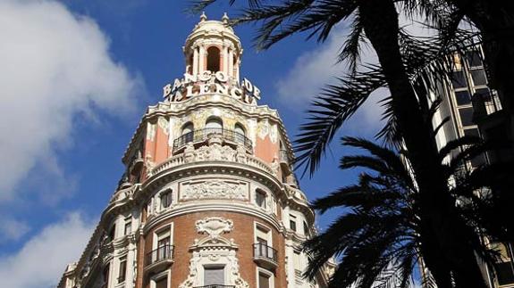 Edificio del Banco de Valencia, en la calles de las Barcas.