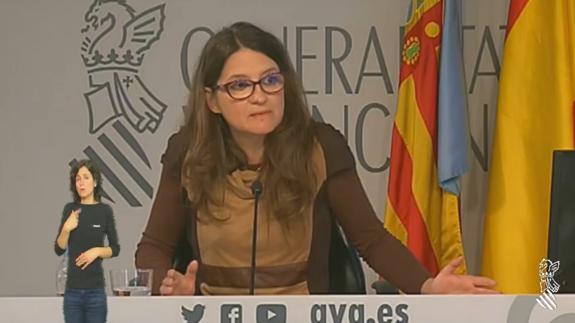 Mónica Oltra, portavoz del Consell.