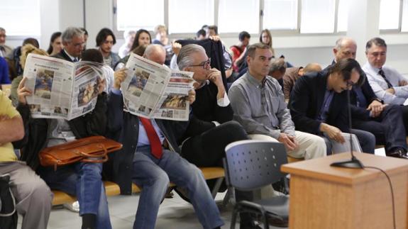 Los acusados del caso Emarsa, en el banquillo.