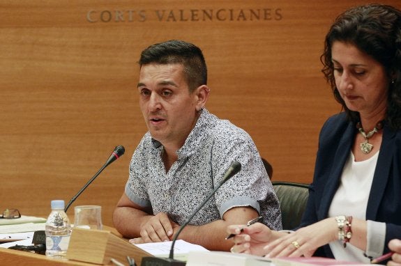 Carles Mulet, senador de Compromís, en una comparecencia en Les Corts. :: j. signes