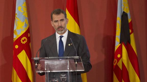 El Rey Felipe VI en la pasada entrega de los Premios Jaime I.