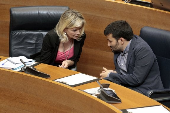 Gabriela Bravo y Marzó, en sus escaños de Les Corts. :: irene marsilla