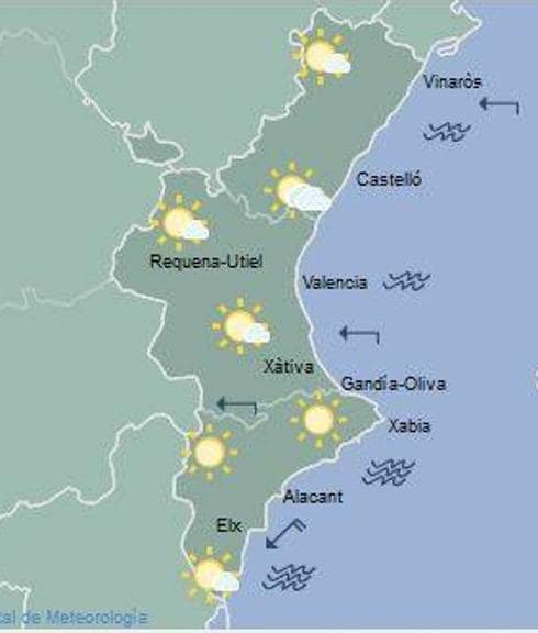 El tiempo en Valencia, Alicante y Castellón | Las temperaturas llegarán a los 34ºC