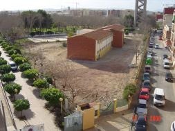 Situación del colegio Jaume I en Catarroja el pasado mes de enero.